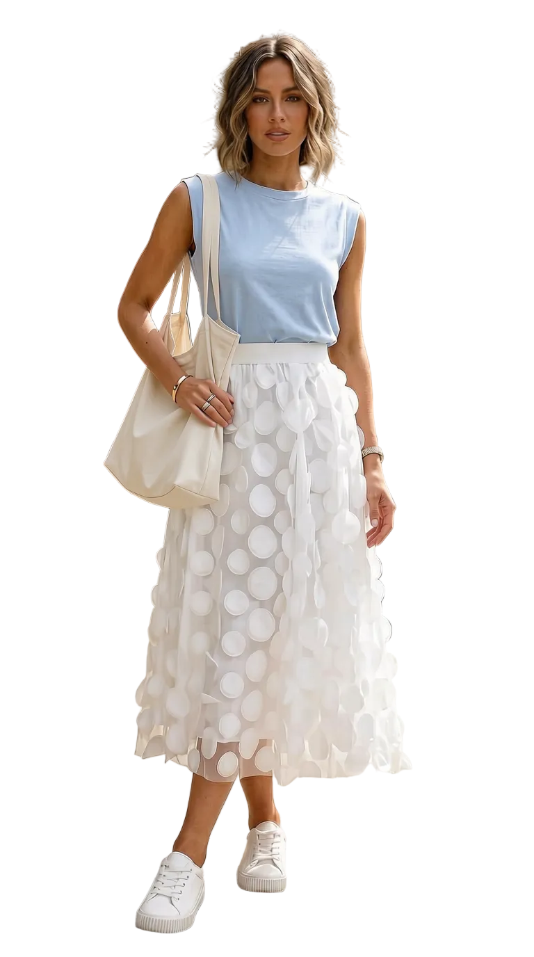 🍒Dames polka kol 3D-ontwerp tule-netromp retro rekbare middel lang a-lyn geleentheidsdrag strandpartytjie-drag straatmode vroulike straatdrag Jy sal dol wees oor hierdie kolle