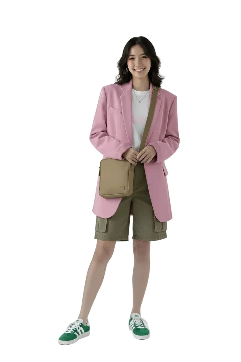 🍒Suit jacket women korean version of the British style women's suit coat long jacket summer autumn fashion smart casual clothes party occasion wear Oversize Nice