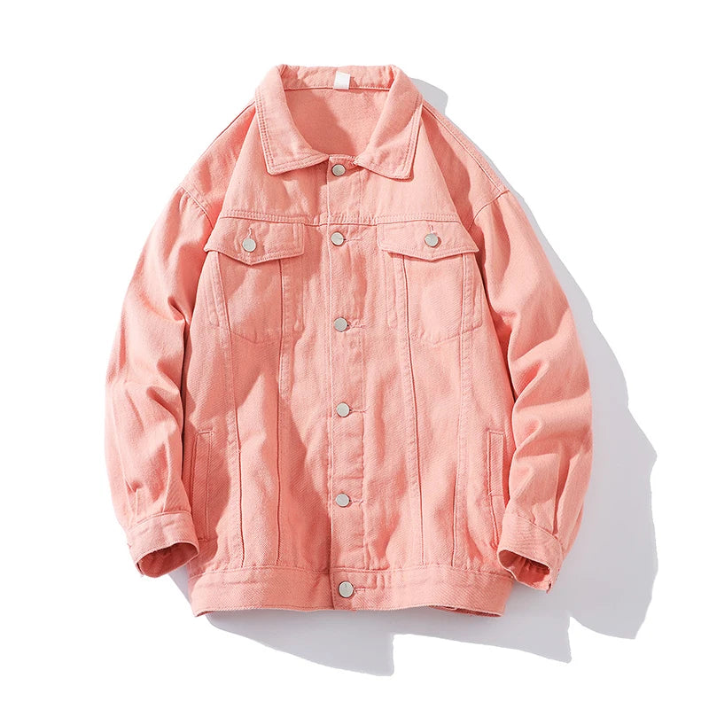 🍒Jeans jacket women coats big pockets female oversize denim jacket shirt collar casual loose relaxed fit outerwear spring autumn fashion Do-All Daily Denim