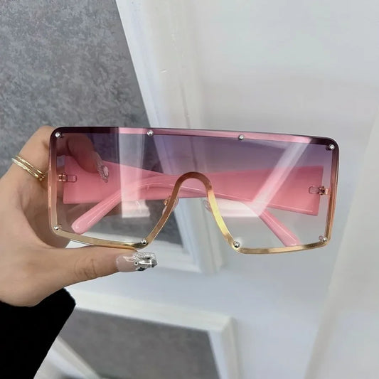 🍒Dames vierkantige sonbril retro swart sonbril vroulike bril cool skakerings uv400 hoë beskerming Square Flair