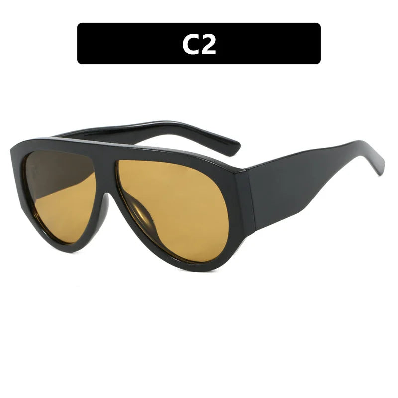 🍒Vintage ovale gradient sonbrille T sonbrille, nuwerwets ontwerper sonbrille, unisex ry sonbrille, vroue luiperd skakerings uv400wye Oog Hierdie Tier