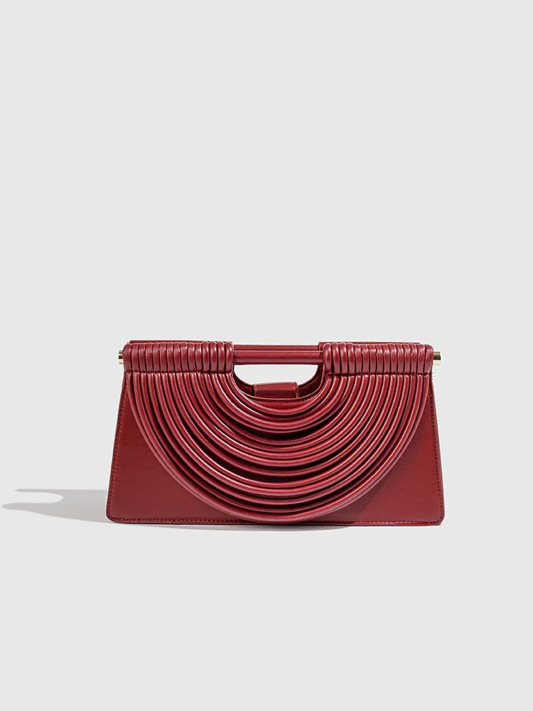 🍒Handgeweefde styl Vroue se goud kruislyf sak koppelaar handvatsel geleentheid handsakke slim gemaklik drade pu materiaal sagte tekstuur driehoek vorm skouersak Drade Van Styl