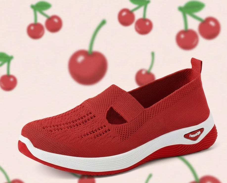 🍒Asemende gemaklike skoene informele aanskoekskoene ligte maas somer skoene vir vroue rubbersool stapskoene Modieuse Maas-era
