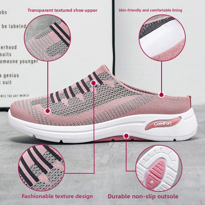 🍒Aanskoen-tekkies gemaklike ontwerperskoene vir vroue, ideaal vir vakansies, asemende sandale, glyvaste maasmuile, liggewigskoene. Ondersteun Sport