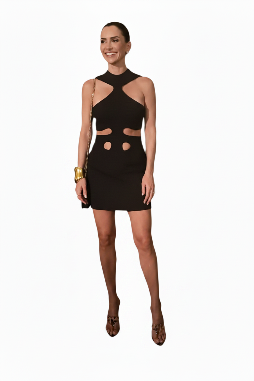 🍒Women's sleeveless dress hollow out mini outfit spring summer chic female fashion wear holiday resort clothing beach party clothes A wHOLE Lotta Fun In The Sun