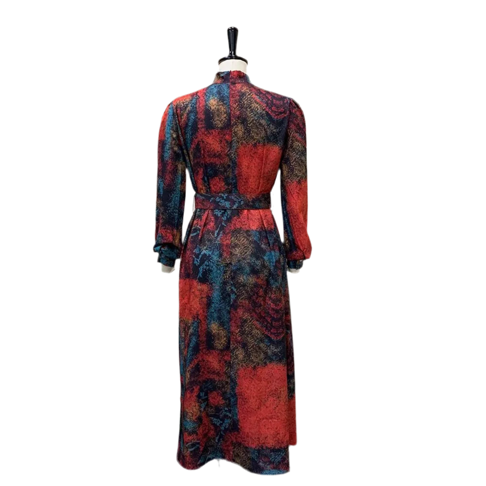 🍒Long sleeve snake print dress bowknot outfit high waist office clothing for plus size women smart casual wear with belt occasion clothing SHED indecisions and SLIP lnto SNAKE-y