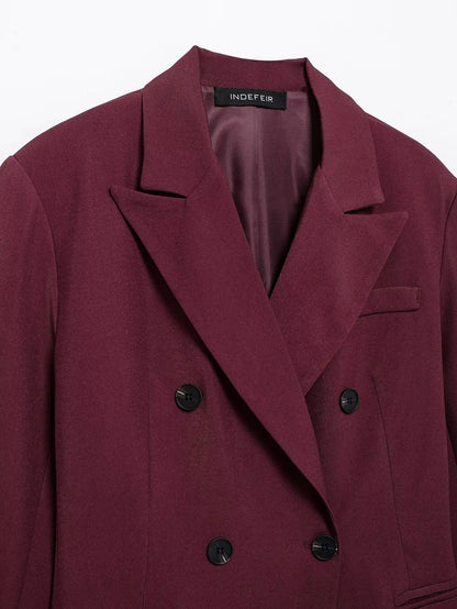 🍒Suit women's 2-piece suit for office wear exquisite button  jacket retro long-sleeve jacket  blazer+pants sets JACK Up Your Wardrobe With This K' IT