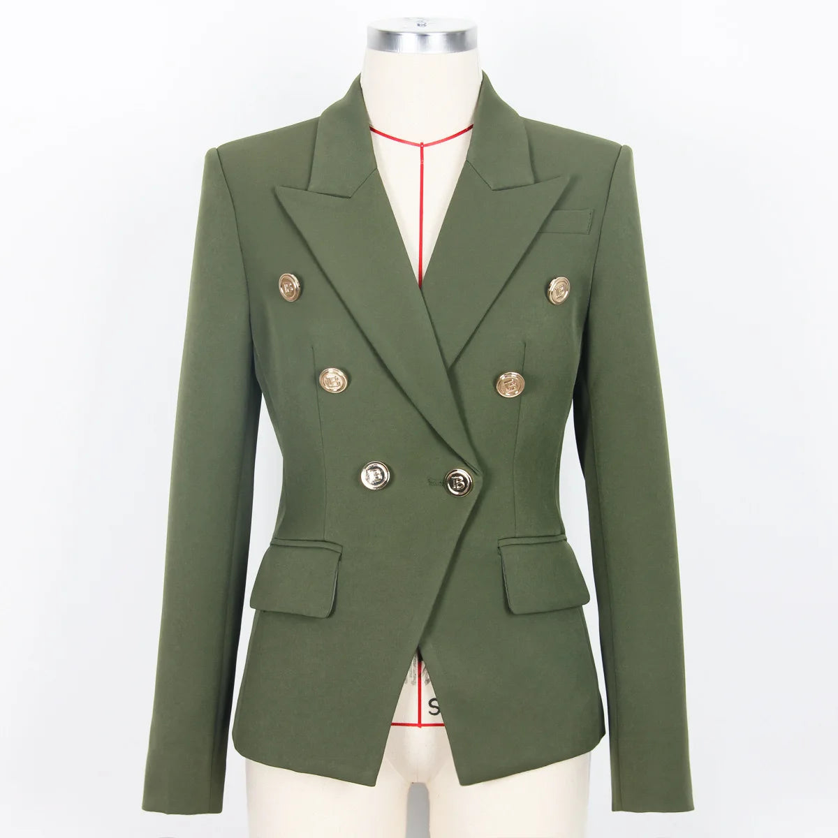 🍒Blazers high quality double breasted women's suit jacket for office use formal business wear  slim fit outerwear occasion wear Look Blazing Hot