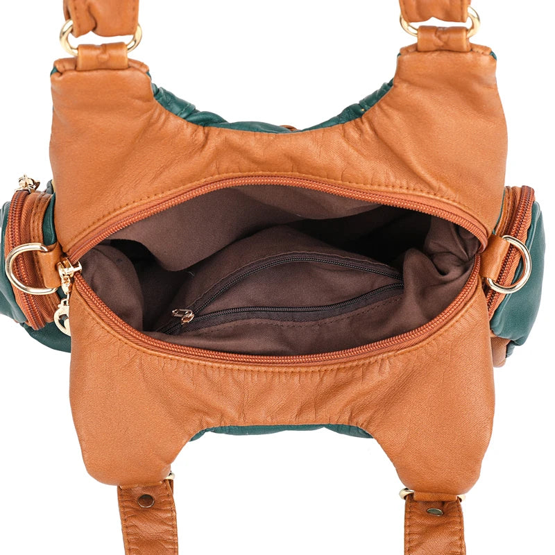 🍒Womens high quality handbags soft pu leather crossbody designer bag shoulder tote fashion luxury female  Get Happy With A Zippy Snappy