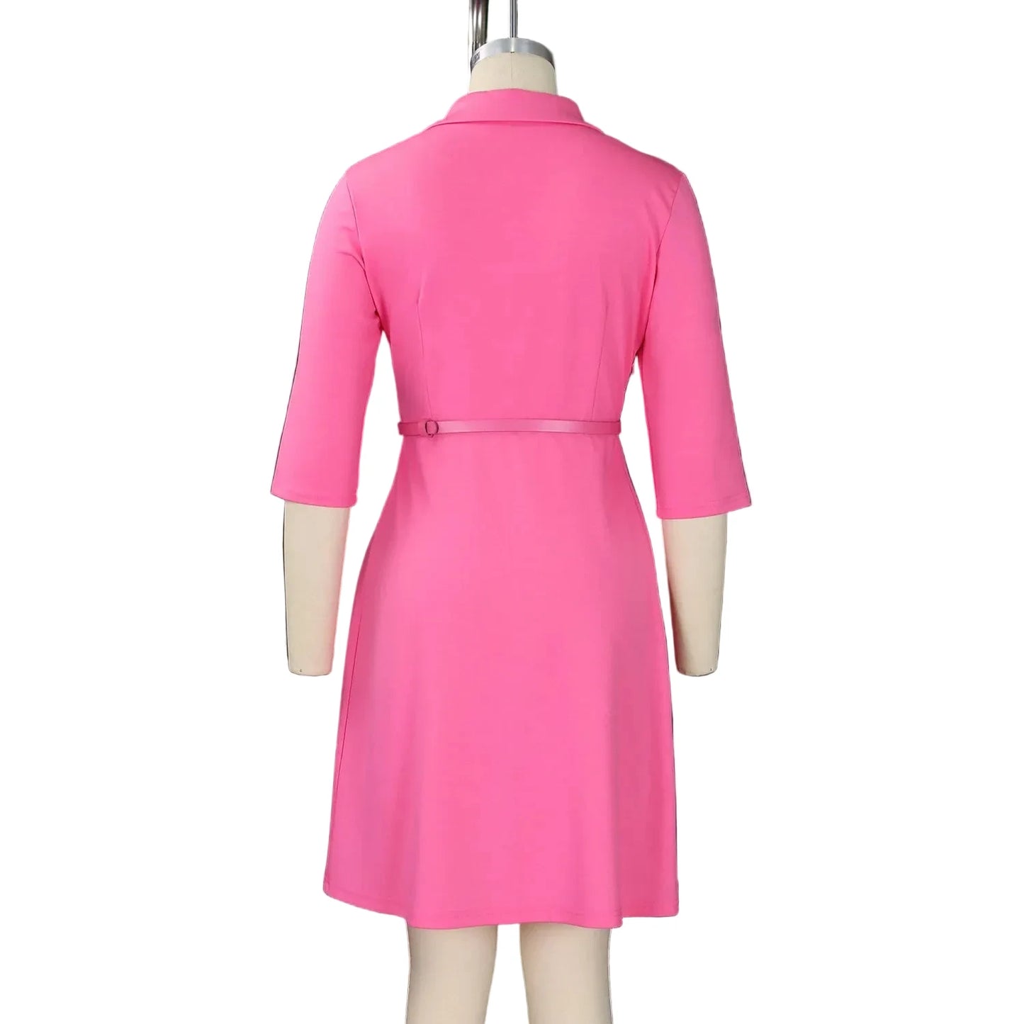 🍒High quality work dresses fit and flare women casual v-neck pleated outfit stretch fabric elegant office wear smart casual clothes Fit This Flare Into Your Wardrobe