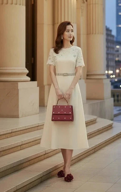🍒Kortmou vintage rok kortmou midi handgemaakte kant hol diamant somer uitrusting A-lyn vrouemode dra Stel op vir A's of jy sal teleurgesteld wees