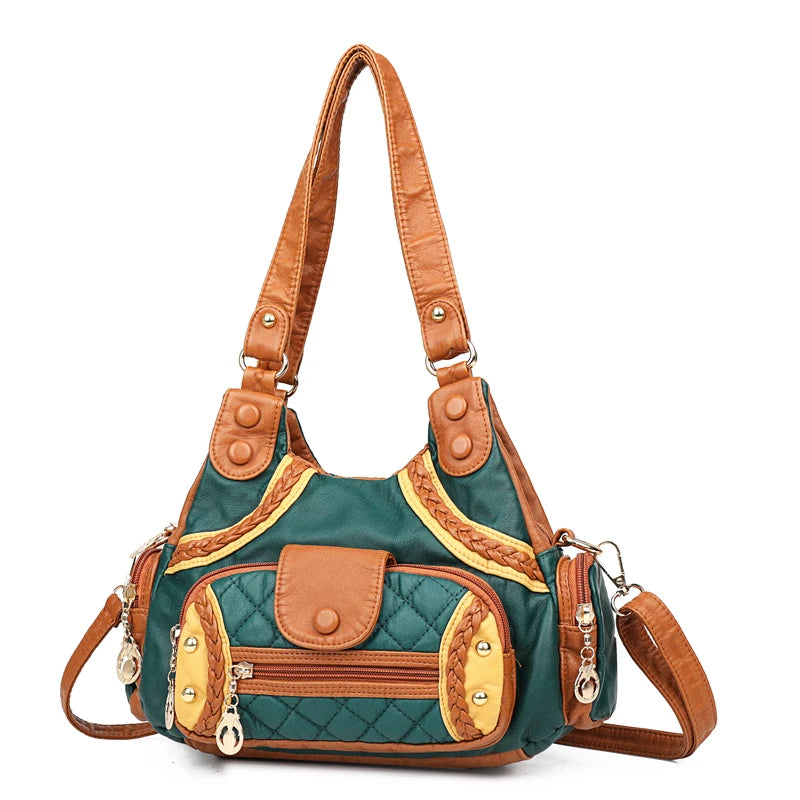 🍒Womens high quality handbags soft pu leather crossbody designer bag shoulder tote fashion luxury female  Get Happy With A Zippy Snappy