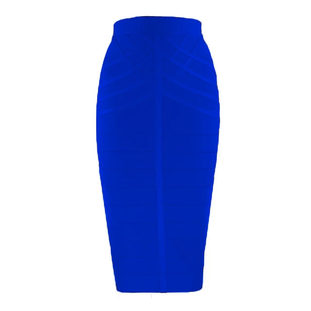 🍒Black bandage skirt fitted midi fashion for women vintage summer wear for ladies Clothes elasticated pencil skirt Pencil This One In