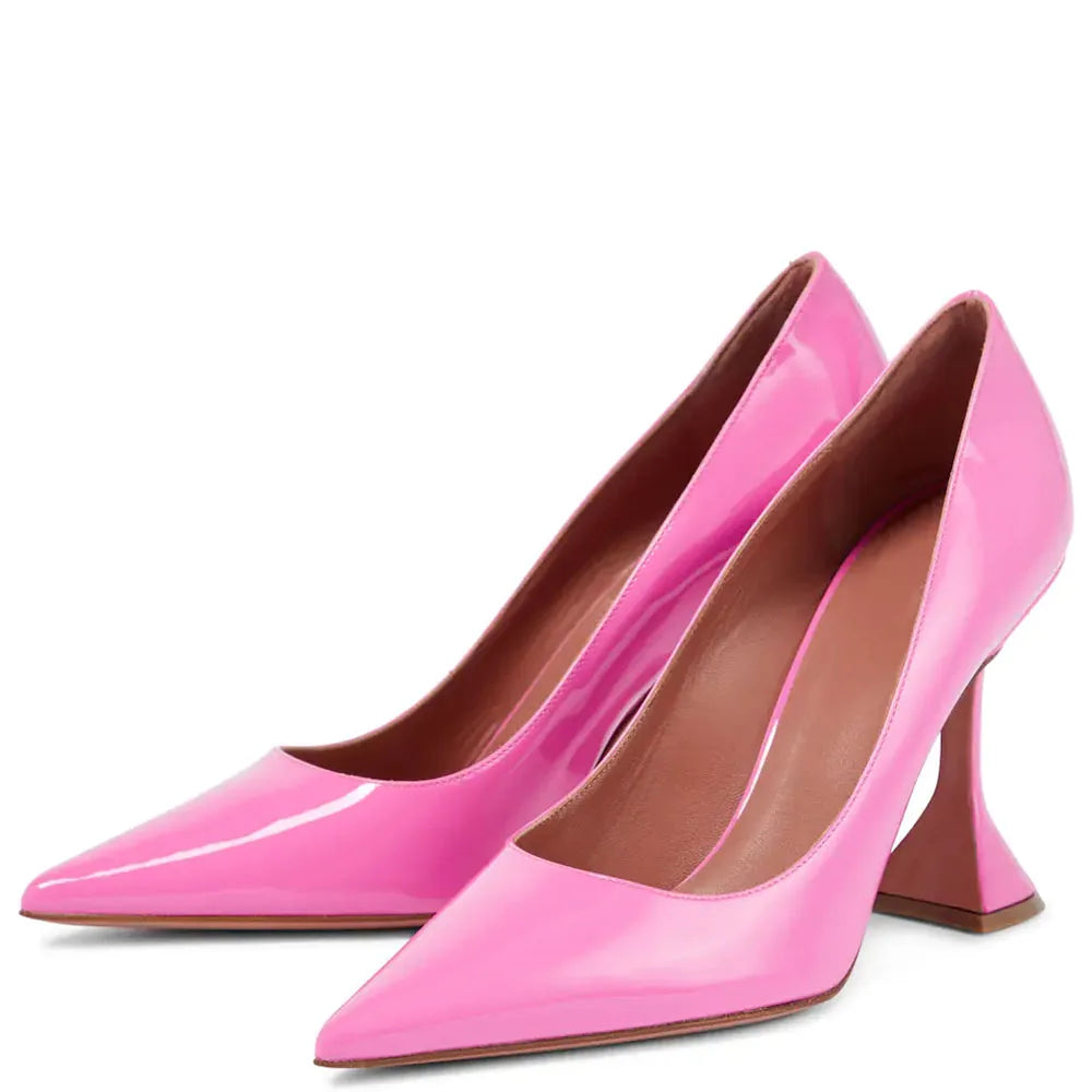 🍒Heeled Pumps 10cm stiletto pointed toe heels womens high heel occasion footwear party shoes for Women Fancy Flamingo