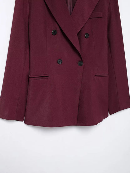 🍒Suit women's 2-piece suit for office wear exquisite button  jacket retro long-sleeve jacket  blazer+pants sets JACK Up Your Wardrobe With This K' IT
