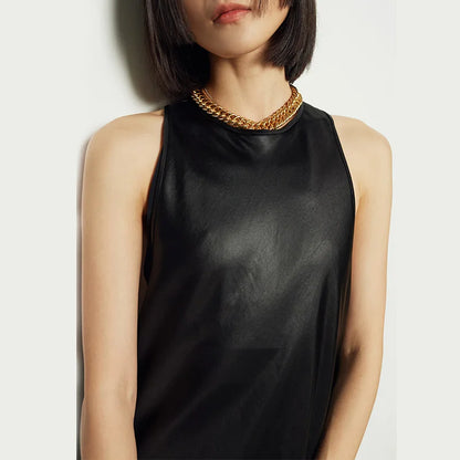 🍒Long faux Leather dress for occasion elegant stylish design backless maxi outfits for Women clubwear partwear fashion Party With A Bow On It