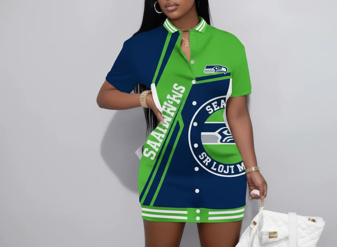 🍒 Amerikaanse voetbal trui rok hemp 49 Steeler plus grootte kort uitrustings beperkte uitgawe knoop-af langmou Baadjie rok gemaklike drag vroue Voetbal Fab Mode