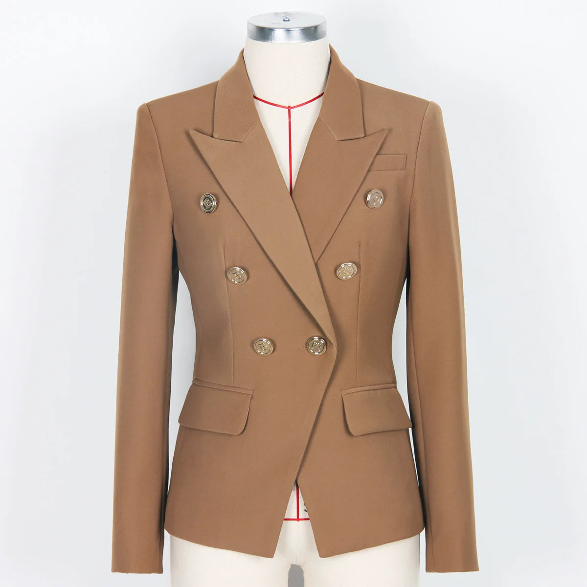 🍒Blazers high quality double breasted women's suit jacket for office use formal business wear  slim fit outerwear occasion wear Look Blazing Hot