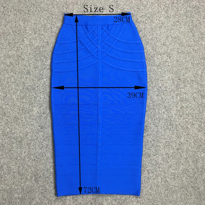 🍒Black bandage skirt fitted midi fashion for women vintage summer wear for ladies Clothes elasticated pencil skirt Pencil This One In