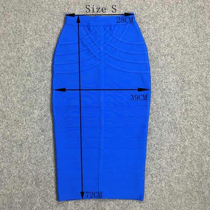 🍒Black bandage skirt fitted midi fashion for women vintage summer wear for ladies Clothes elasticated pencil skirt Pencil This One In