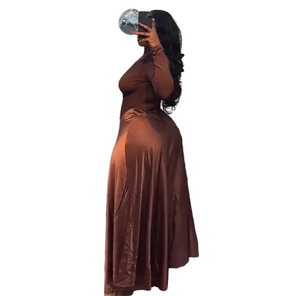🍒Summer maxi dress slim smart casual womens wear maxi outfit off shoulder occasion party satin clothing Be SAT-IN JERSEY Fashion