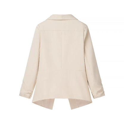 🍒Eenvoudige en veelsydige lekkergoedkleurige klere lapel langmou-baadjie slim gemaklike drag vroue lente somer drag Raak Versadig In Mode