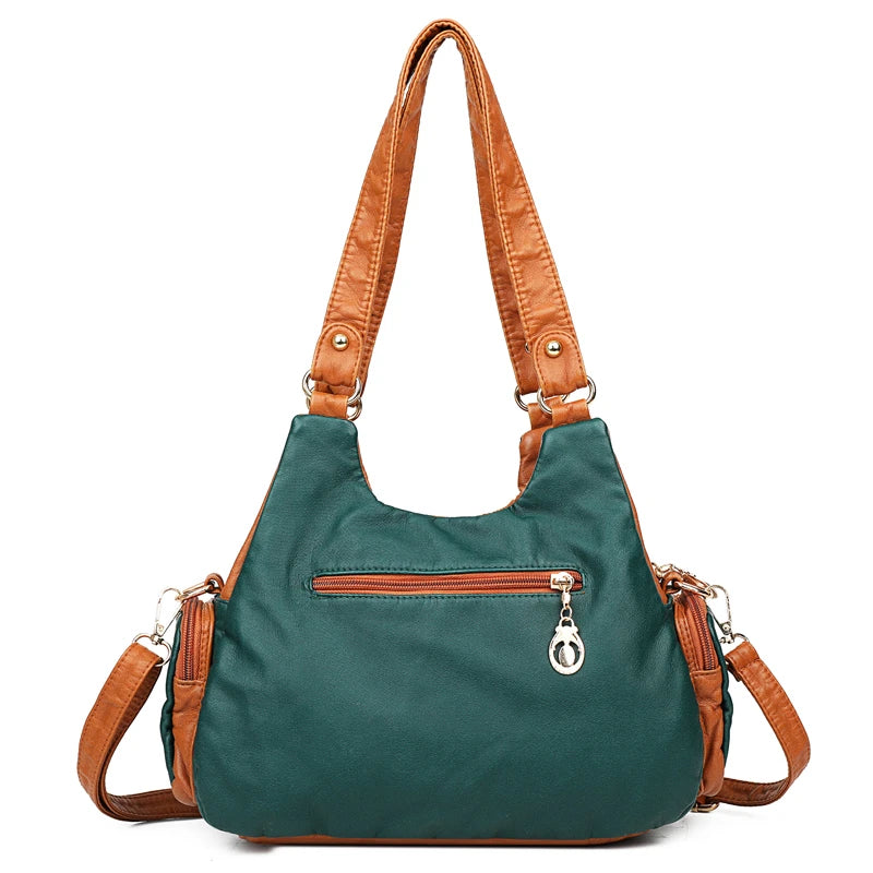 🍒Womens high quality handbags soft pu leather crossbody designer bag shoulder tote fashion luxury female  Get Happy With A Zippy Snappy