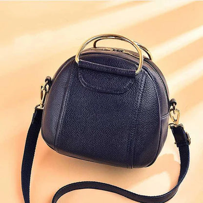 🍒Genuine leather shoulder bags for women's luxury handbags fashion crossbody bag female Purse bag smart casual round bag  Its Round About time for A New Bag Leather bag