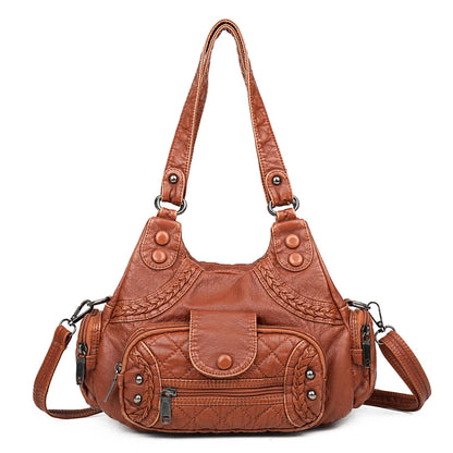 🍒Womens high quality handbags soft pu leather crossbody designer bag shoulder tote fashion luxury female  Get Happy With A Zippy Snappy