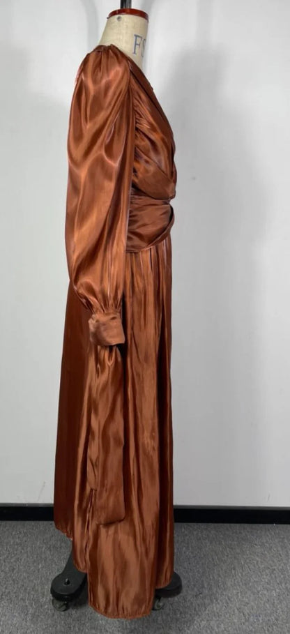🍒 Vroue langmou geplooide rok aandrok trougas uitrusting matriekafskeidrokke maxi mode klerasie maxi rok klerasie Rol In Plooie