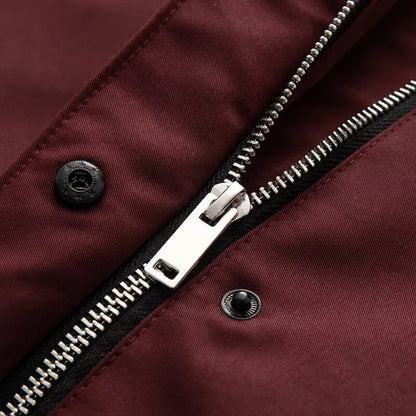 🍒Women's spring and summer fashion style simple and versatile trench coat long sleeves collar outwear smart casual Bottle Style With A Burgundy Coat Dress
