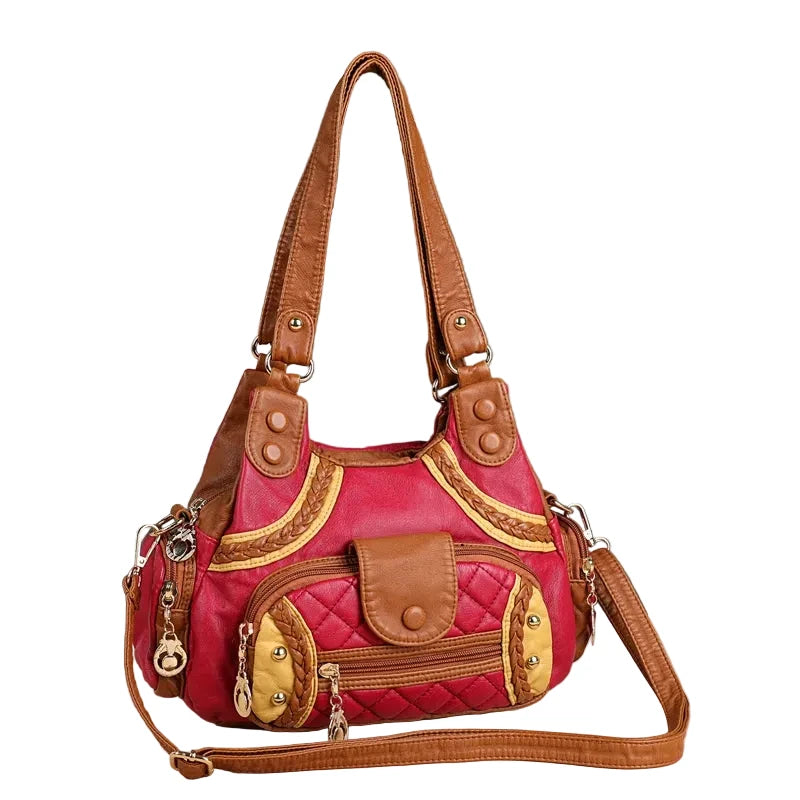 🍒Womens high quality handbags soft pu leather crossbody designer bag shoulder tote fashion luxury female  Get Happy With A Zippy Snappy