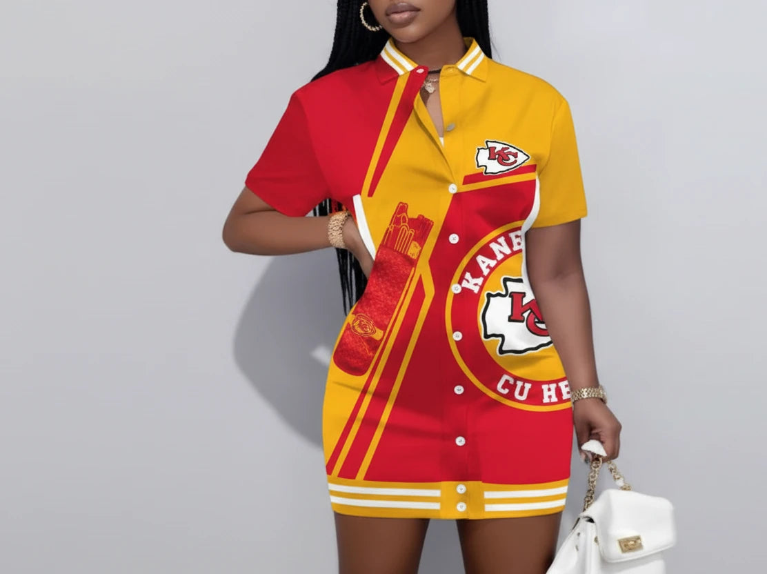 🍒 Amerikaanse voetbal trui rok hemp 49 Steeler plus grootte kort uitrustings beperkte uitgawe knoop-af langmou Baadjie rok gemaklike drag vroue Voetbal Fab Mode
