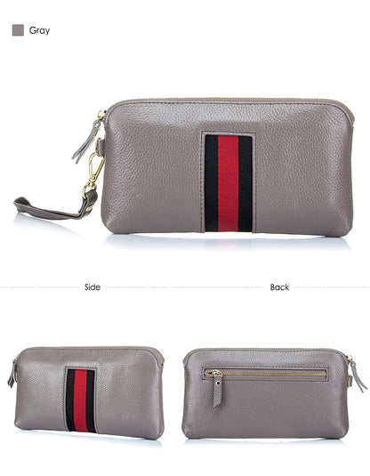 🍒Genuine leather clutch bag women’s zipper handbag cowhide wrist bag for women casual wrist let pouch smart casual accessories Dont WRIST Missing This, BAG It Now