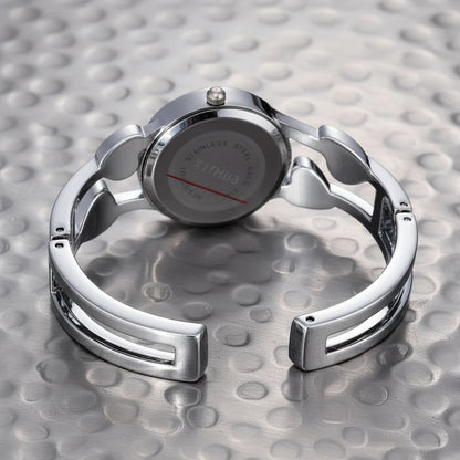 🍒Womens heart watch Design quartz fashion bangle silver classic crystal Stainless Steel colour face wristwatch smart casual jewellery   Watch This Bang For Your Buck