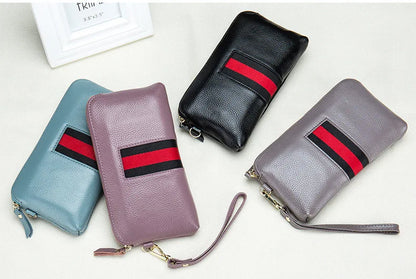 🍒Genuine leather clutch bag women’s zipper handbag cowhide wrist bag for women casual wrist let pouch smart casual accessories Dont WRIST Missing This, BAG It Now