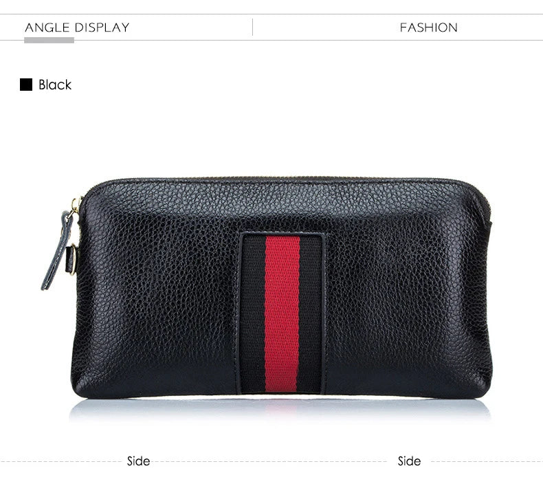 🍒Genuine leather clutch bag women’s zipper handbag cowhide wrist bag for women casual wrist let pouch smart casual accessories Dont WRIST Missing This, BAG It Now