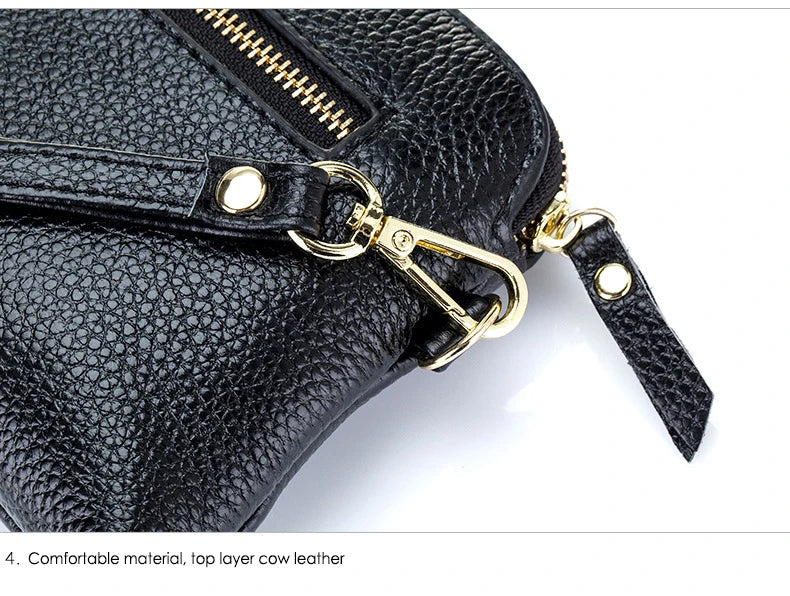 🍒Genuine leather clutch bag women’s zipper handbag cowhide wrist bag for women casual wrist let pouch smart casual accessories Dont WRIST Missing This, BAG It Now