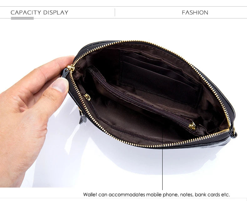 🍒Genuine leather clutch bag women’s zipper handbag cowhide wrist bag for women casual wrist let pouch smart casual accessories Dont WRIST Missing This, BAG It Now