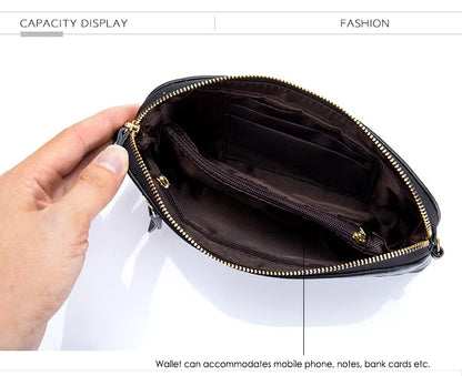 🍒Genuine leather clutch bag women’s zipper handbag cowhide wrist bag for women casual wrist let pouch smart casual accessories Dont WRIST Missing This, BAG It Now