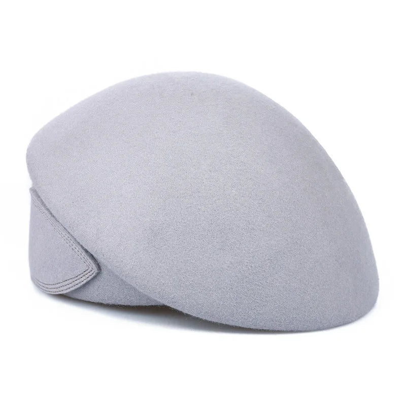 🍒Winter warm baret hoede vir vroue vroulike wol mus volwasse slim gemaklike skilder hoede vlinderknoop pette gespe pet Verstel Skilder 'n Modieuse Prent