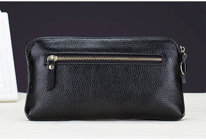 🍒Genuine leather clutch bag women’s zipper handbag cowhide wrist bag for women casual wrist let pouch smart casual accessories Dont WRIST Missing This, BAG It Now