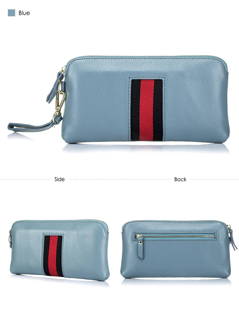 🍒Genuine leather clutch bag women’s zipper handbag cowhide wrist bag for women casual wrist let pouch smart casual accessories Dont WRIST Missing This, BAG It Now
