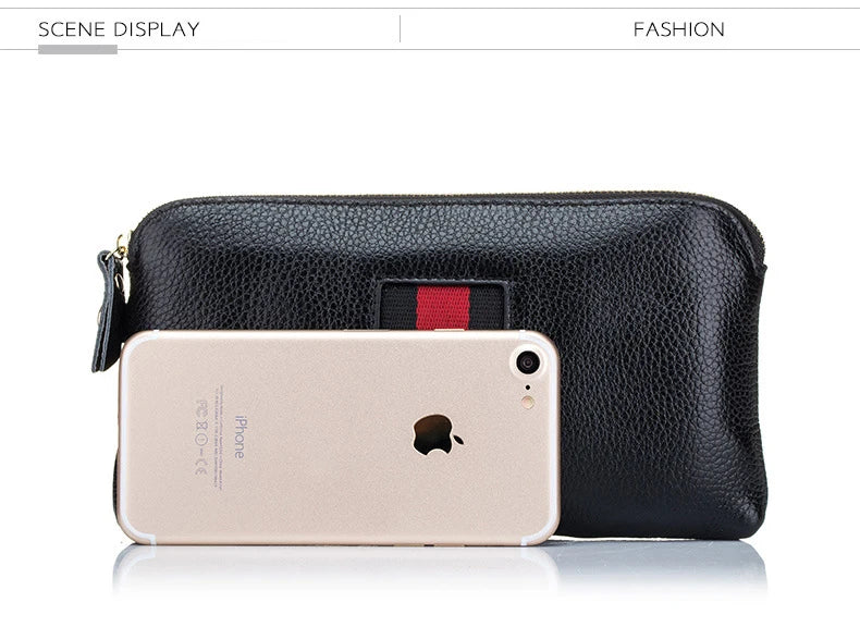 🍒Genuine leather clutch bag women’s zipper handbag cowhide wrist bag for women casual wrist let pouch smart casual accessories Dont WRIST Missing This, BAG It Now