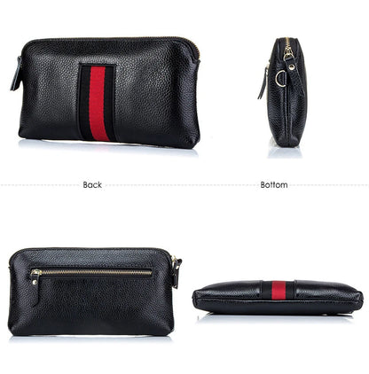 🍒Genuine leather clutch bag women’s zipper handbag cowhide wrist bag for women casual wrist let pouch smart casual accessories Dont WRIST Missing This, BAG It Now
