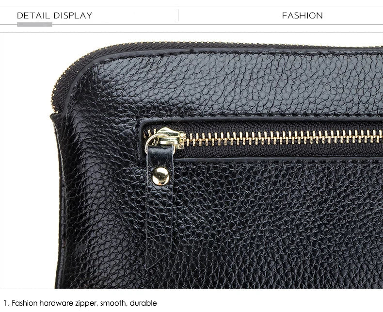 🍒Genuine leather clutch bag women’s zipper handbag cowhide wrist bag for women casual wrist let pouch smart casual accessories Dont WRIST Missing This, BAG It Now