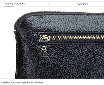 🍒Genuine leather clutch bag women’s zipper handbag cowhide wrist bag for women casual wrist let pouch smart casual accessories Dont WRIST Missing This, BAG It Now