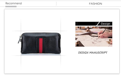 🍒Genuine leather clutch bag women’s zipper handbag cowhide wrist bag for women casual wrist let pouch smart casual accessories Dont WRIST Missing This, BAG It Now