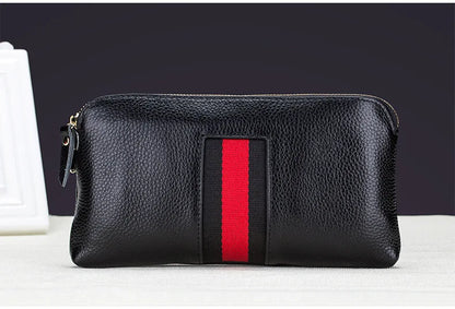 🍒Genuine leather clutch bag women’s zipper handbag cowhide wrist bag for women casual wrist let pouch smart casual accessories Dont WRIST Missing This, BAG It Now