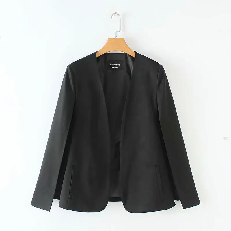 🍒Jacket spring autumn suit jacket for women cardigan Jacket open sleeves V-neck cape casual loose clothing summer office wear You Cant Blanc This Black Aw-'white